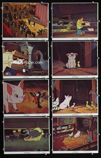 3s457 CHARLOTTE'S WEB 8 8x10 mini movie lobby cards '73 E.B. White's farm animal cartoon classic!