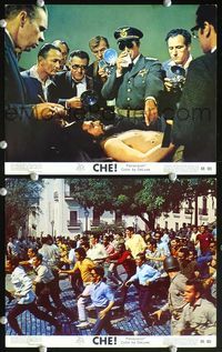 3s776 CHE 2 color 8x10 movie stills '69 art of Omar Sharif as Guevara, Jack Palance as Fidel Castro!