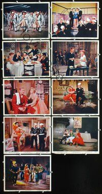 3s418 HIT THE DECK 9 color 8x10s '55 Debbie Reynolds, Jane Powell, Tony Martin, Pidgeon, Ann Miller