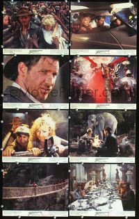 3s501 INDIANA JONES & THE TEMPLE OF DOOM 8 color 8x10s '84 Harrison Ford, Kate Capshaw, Ke Huy Quan