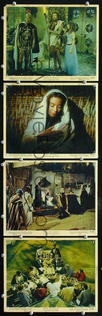 3s729 KING OF KINGS 4 color 8x10 stills '61 Nicholas Ray, Jeffrey Hunter as Jesus, Siobhan McKenna