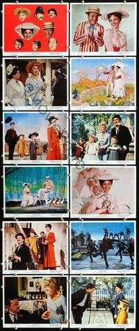 3s364 MARY POPPINS 12 color 8x10s '64 Julie Andrews, Dick Van Dyke, Walt Disney musical classic!