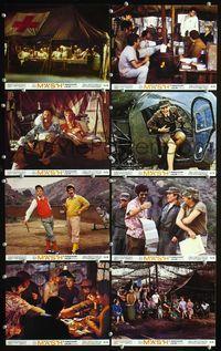 3s525 MASH 8 color 8x10s '70 Robert Altman, Elliott Gould, Donald Sutherland, Kellerman, Korean War