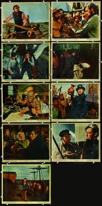 3s419 MOBY DICK 9 color 8x10 movie stills '56 Gregory Peck, Richard Basehart, Friedreich Ledebur