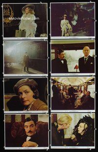 3s529 MURDER ON THE ORIENT EXPRESS 8 8x10 mini LCs '74 Albert Finney, Lauren Bacall, Ingrid Bergman