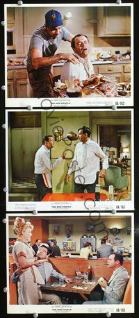 3s760 ODD COUPLE 3 color 8x10 movie stills '68 best friends Walter Matthau & Jack Lemmon!