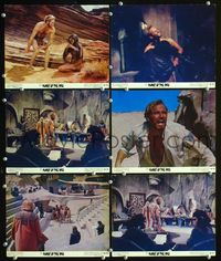 3s653 PLANET OF THE APES 6 color 8x10 stills '68 Charlton Heston, Linda Harrison, classic sci-fi!