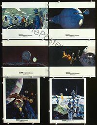3s034 2001: A SPACE ODYSSEY 6 English FOH LCs '68 Stanley Kubrick classic, 4 in Cinerama format!