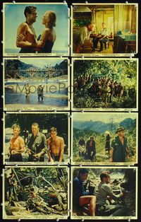3s007 BRIDGE ON THE RIVER KWAI 8 English FOH LCs '58 William Holden, Alec Guinness, David Lean