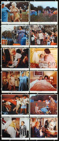 3s357 CARRY ON CAMPING 12 color Mexican 8x10 movie stills '71 Sidney James, English nudist sex!