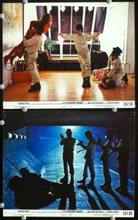 3s778 CLOCKWORK ORANGE 2 8x10 mini LCs '72 Stanley Kubrick classic, Malcolm McDowell attacks woman!