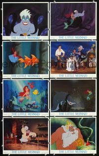 3s517 LITTLE MERMAID 8 8x10 mini lobby cards '89 Disney underwater cartoon, many classics scenes!