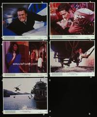 3s684 OCTOPUSSY 5 8x10 mini movie lobby cards '83 Roger Moore as James Bond, sexy Maud Adams!