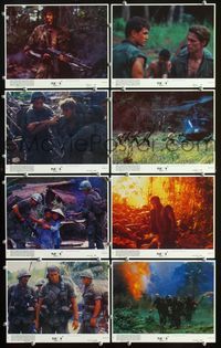 3s543 PLATOON 8 8x10 mini lobby cards '86 Oliver Stone, Tom Berenger, Willem Dafoe, Vietnam War!