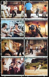 3s551 RETURN OF THE DRAGON 8 8x10 mini lobby cards '74 kung fu master Bruce Lee, Chuck Norris shown!