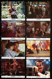 3t119 COMMANDO 8 color 11x14 movie stills '85 Arnold Schwarzenegger is going to make someone pay!