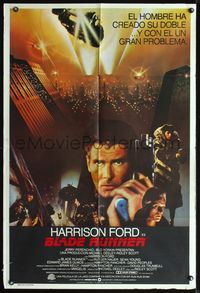 3t609 BLADE RUNNER Argentinean poster '82 Ridley Scott sci-fi classic, Harrison Ford, Rutger Hauer