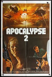 3t702 LAST HUNTER Argentinean poster '80 Antonio Margheriti's L'Ultimo Cacciatore, Apocalypse 2!