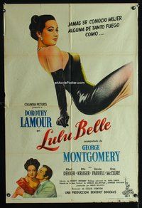 3t713 LULU BELLE Argentinean '48 full-length art of sexy Dorothy Lamour & w/George Montgomery!