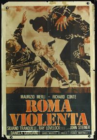 3t802 VIOLENT CITY Argentinean '75 Marino Girolami's Roma violenta, Richard Conte, Maurizio Merli