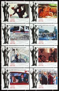 3t553 VIEW TO A KILL 8 English LCs '85 Moore as James Bond, Tanya Roberts, Grace Jones, Walken