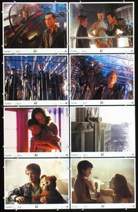 3t020 AI 8 movie lobby cards '01 Steven Spielberg, Haley Joel Osment, Jude Law, Frances O'Connor