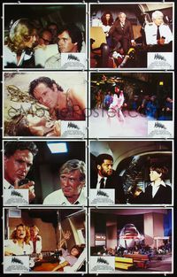 3t021 AIRPLANE 8 LCs '80 Robert Hays, Lloyd Bridges, Robert Stack, Karem Abdul-Jabbar,Leslie Nielsen