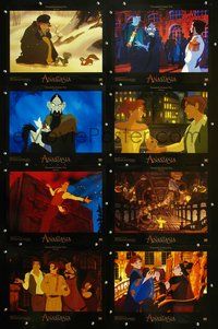 3t032 ANASTASIA 8 movie lobby cards '97 Don Bluth cartoon about the missing Russian princess!