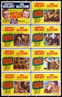 3t053 BATTLE CIRCUS 8 movie lobby cards '53 Humphrey Bogart, June Allyson, Keenan Wynn, Robert Keith