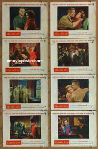 3t054 BATTLE CRY 8 movie lobby cards '55 Van Heflin, Tab Hunter, James Whitmore, Aldo Ray