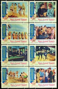 3t055 BEACH BLANKET BINGO 8 LCs '65 Frankie Avalon, Annette Funicello, Deborah Walley, Lembeck