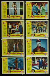3t065 BIG CIRCUS 8 movie lobby cards '59 Victor Mature, Red Buttons, David Nelson, Kathryn Grant