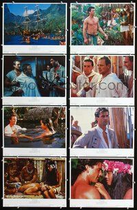 3t082 BOUNTY 8 lobby cards '84 Mel Gibson, Anthony Hopkins, Laurence Olivier, Mutiny on the Bounty!