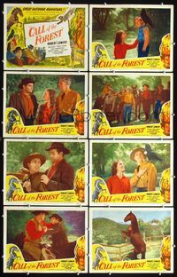 3t097 CALL OF THE FOREST 8 LCs '49 Robert Lowery, Ken Curtis, nature in the raw, outdoor adventure!