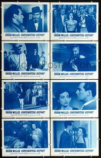 3t120 CONFIDENTIAL REPORT 8 LCs 1962 Orson Welles as Mr. Arkadin, the first citizen of suspense!