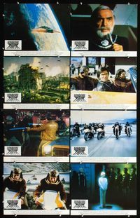 3t122 CONQUEST OF THE EARTH 8 int'l LCs '80 great image of wacky aliens terrorizing Hollywood!