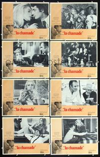 3t309 LA CHAMADE 8 lobby cards '69 Catherine Deneuve, Michel Piccoli, directed by Francoise Sagan!