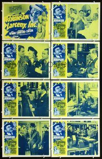 3t314 LARCENY INC. 8 movie lobby cards R56 Edward G. Robinson, Jane Wyman, Broderick Crawford