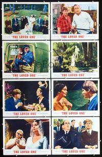 3t332 LOVED ONE 8 movie lobby cards '65 Jonathan Winters, Robert Morse, Robert Morley, Rod Steiger