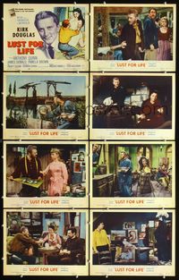 3t335 LUST FOR LIFE 8 movie lobby cards '56 Kirk Douglas as artist Vincent Van Gogh, Anthony Quinn