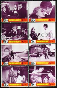 3t343 MATCHLESS 8 movie lobby cards '66 Pat O'Neal, Donald Pleasance, sexy Ira Furstenberg!