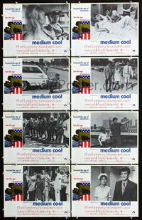 3t346 MEDIUM COOL 8 movie lobby cards '69 Haskell Wexler's X-rated 1960s counter-culture classic!