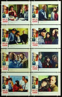 3t356 MORITURI 8 movie lobby cards '65 Marlon Brando, Nazi captain Yul Brynner, The Saboteur!