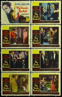3t362 MY COUSIN RACHEL 8 lobby cards '53 pretty Olivia de Havilland, Richard Burton, Audrey Dalton