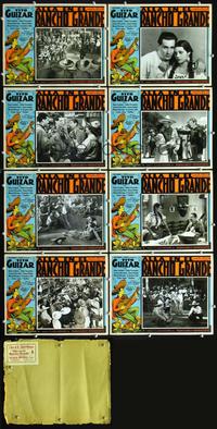3t383 OUT ON THE BIG RANCH 8 Spanish/U.S. lobby cards '36 Tito Guizar, Rene Cardona, Spanish musical!