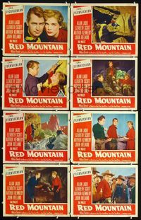 3t416 RED MOUNTAIN 8 movie lobby cards '52 Alan Ladd, Lizabeth Scott, Arthur Kennedy, John Ireland