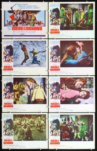 3t447 SIEGE OF THE SAXONS 8 movie lobby cards '63 King Arthur's Camelot, Janette Scott, Ronald Lewis