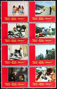 3t454 SLEEPER 8 movie lobby cards '74 Woody Allen, Diane Keaton, wacky futuristic sci-fi comedy!