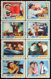 3t488 SUDDENLY 8 movie lobby cards '54 would-be Presidential assassin Frank Sinatra, Sterling Hayden
