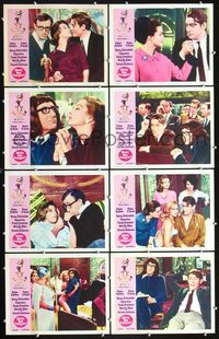 3t563 WHAT'S NEW PUSSYCAT 8 LCs '65 Woody Allen, Peter O'Toole & sexy Capucine, Andress & Schneider!